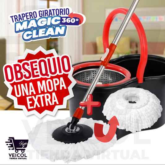 Trapero Giratorio 360° Magic Clean con Mopa Extra Obsequio