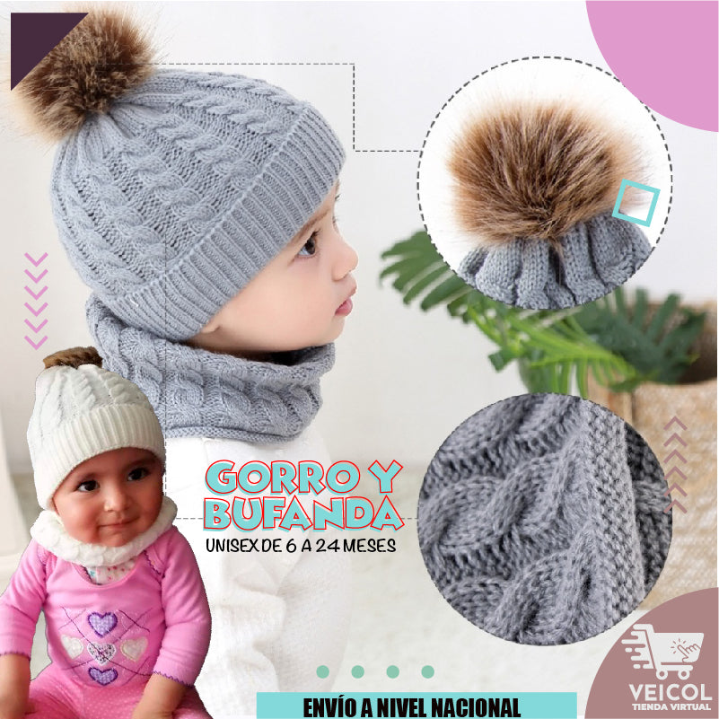 Set de Gorro y Bufanda para Bebé