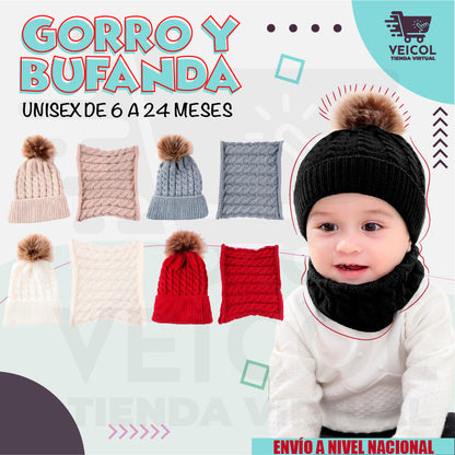 Set de Gorro y Bufanda para Bebé